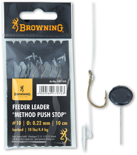 BROWNING PRZYPON FEEDER METHOD PUSH STOP BRĄZOWY 10LBS,4,5KG Ø0,22MM #10 www.rob-tar.pl.png