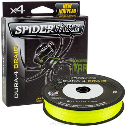 PLECIONKA SPIDERWIRE DURA-4 BRAID ŻÓŁTA 0,12MM 150M www.rob-tar.pl