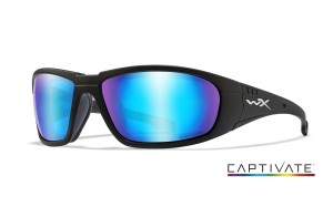 OKULARY POLARYZACYJNE WILEY-X BOSS Capt Pol Blue Mirror Matte Black Frame