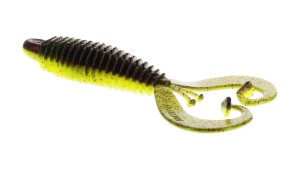 Guma RingCraw Curltail 9 cm/ 6 gr. Black/Chartreuse