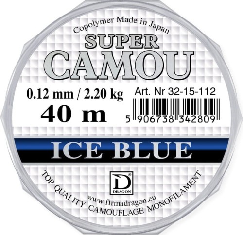 Żyłka super camou ice blue DRAGON 0,12mm 40m rob-tar.pl