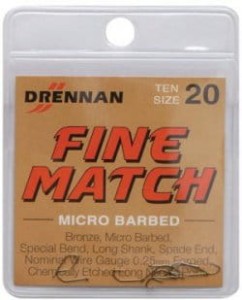 Haczyk Drennan FINE MATCH rozmiar 20