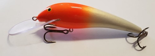 Wobler Bonito Szczupak 12,5  cm - POMARAŃCZOWO BIAŁY WWW.ROB-TAR.PL